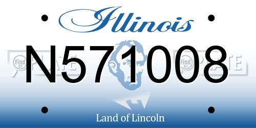 N571008 Illinois License Plate