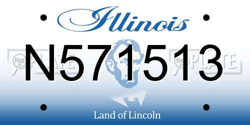 N571513 Illinois License Plate