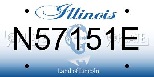 N57151E Illinois License Plate