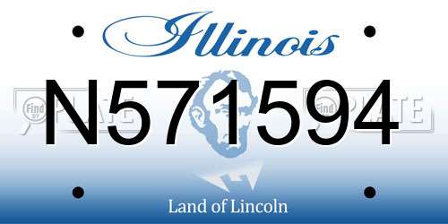 N571594 Illinois License Plate