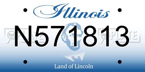 N571813 Illinois License Plate