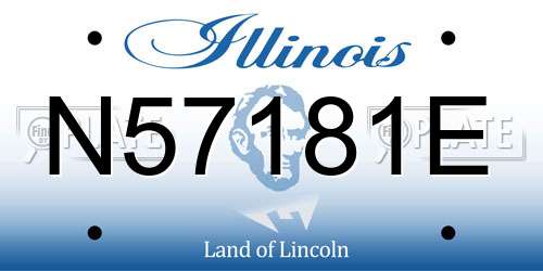 N57181E Illinois License Plate