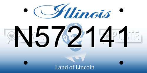 N572141 Illinois License Plate