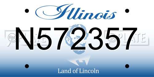 N572357 Illinois License Plate