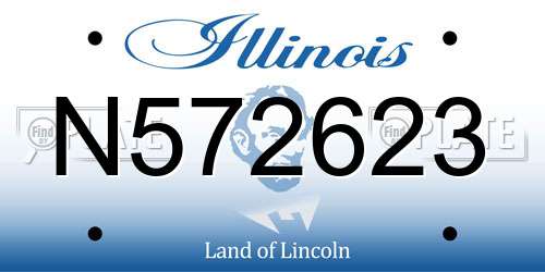 N572623 Illinois License Plate