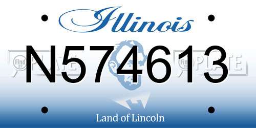N574613 Illinois License Plate