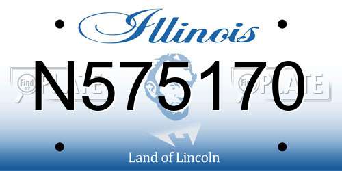 N575170 Illinois License Plate