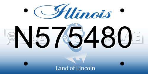 N575480 Illinois License Plate
