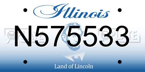 N575533 Illinois License Plate