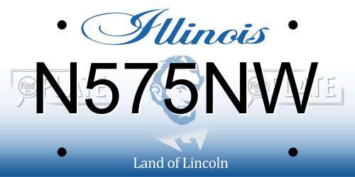 N575NW Illinois License Plate