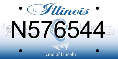 N576544 Illinois License Plate