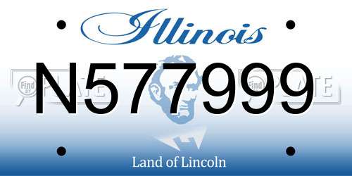 N577999 Illinois License Plate