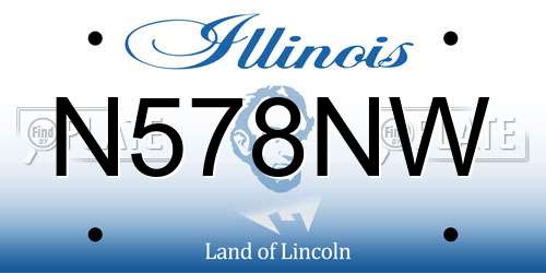 N578NW Illinois License Plate