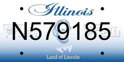 N579185 Illinois License Plate
