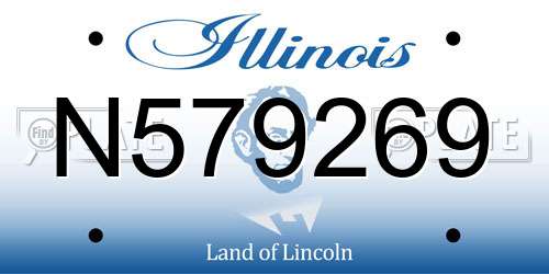 N579269 Illinois License Plate