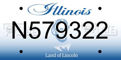 N579322 Illinois License Plate