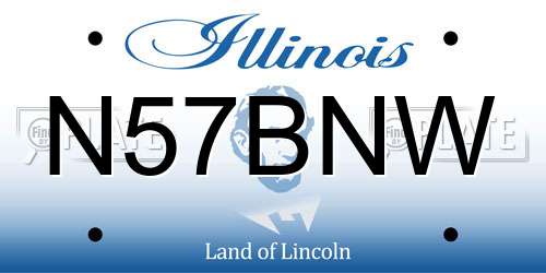 N57BNW Illinois License Plate