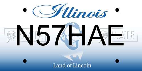 N57HAE Illinois License Plate