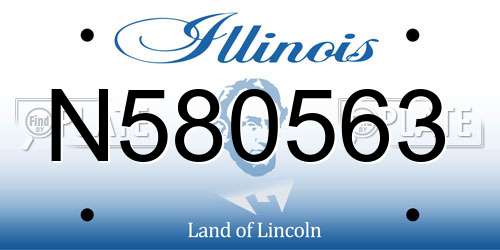 N580563 Illinois License Plate