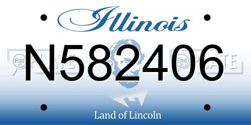 N582406 Illinois License Plate