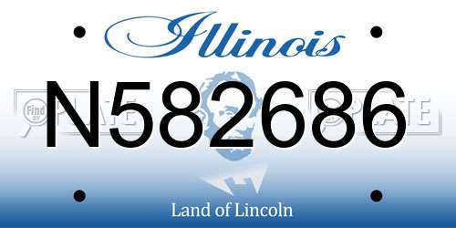 N582686 Illinois License Plate