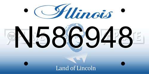 N586948 Illinois License Plate
