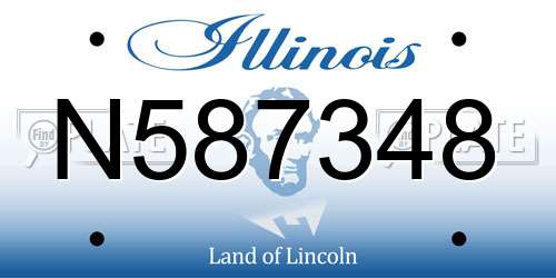 N587348 Illinois License Plate