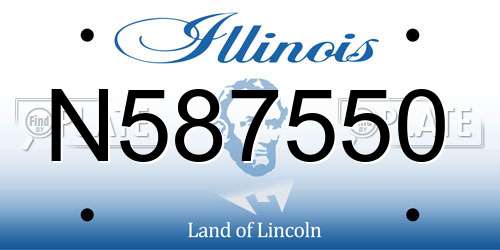 N587550 Illinois License Plate