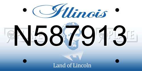 N587913 Illinois License Plate