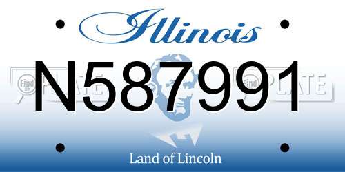 N587991 Illinois License Plate