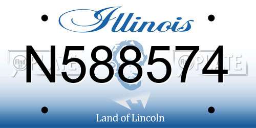 N588574 Illinois License Plate
