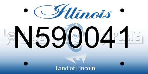 N590041 Illinois License Plate