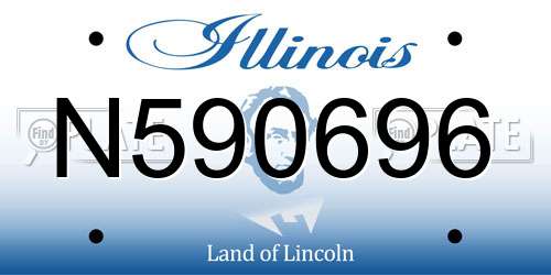 N590696 Illinois License Plate