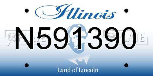 N591390 Illinois License Plate