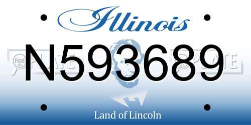 N593689 Illinois License Plate