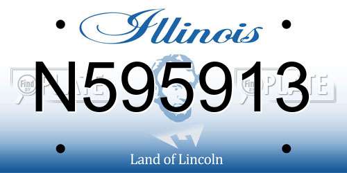 N595913 Illinois License Plate