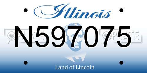 N597075 Illinois License Plate