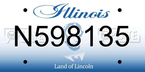 N598135 Illinois License Plate