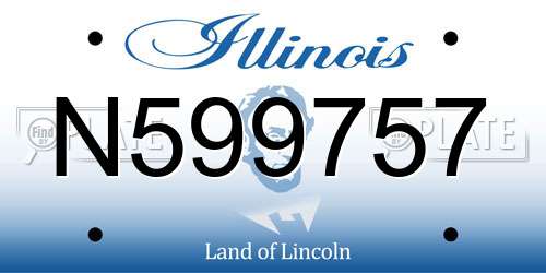 N599757 Illinois License Plate