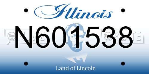 N601538 Illinois License Plate