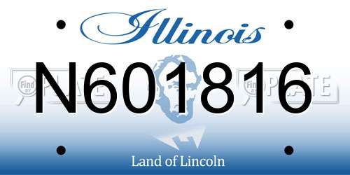 N601816 Illinois License Plate