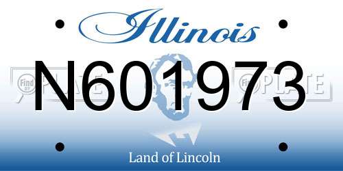N601973 Illinois License Plate