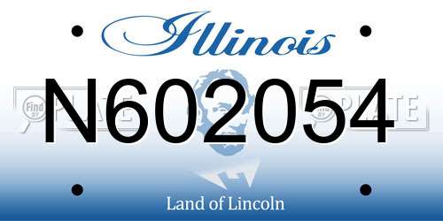 N602054 Illinois License Plate