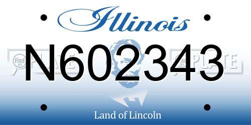 N602343 Illinois License Plate