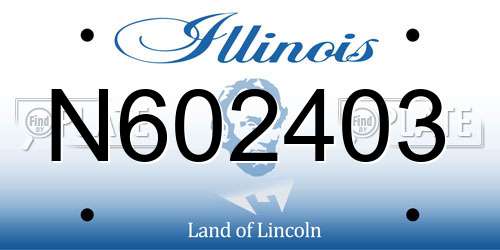 N602403 Illinois License Plate