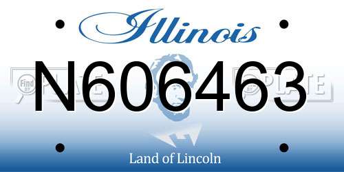 N606463 Illinois License Plate
