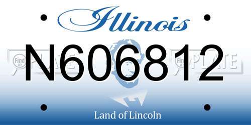 N606812 Illinois License Plate