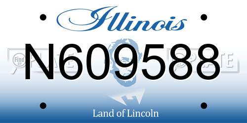N609588 Illinois License Plate