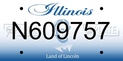 N609757 Illinois License Plate