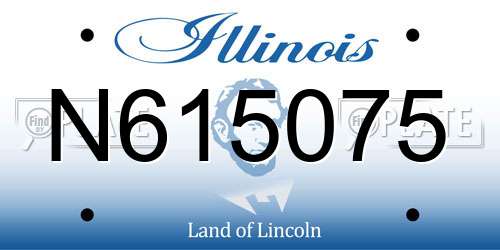 N615075 Illinois License Plate